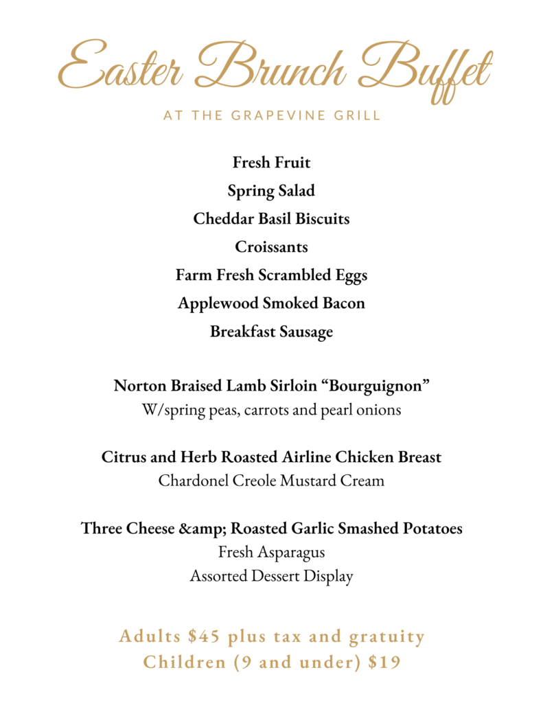 Easter Brunch menu (1) - Chaumette