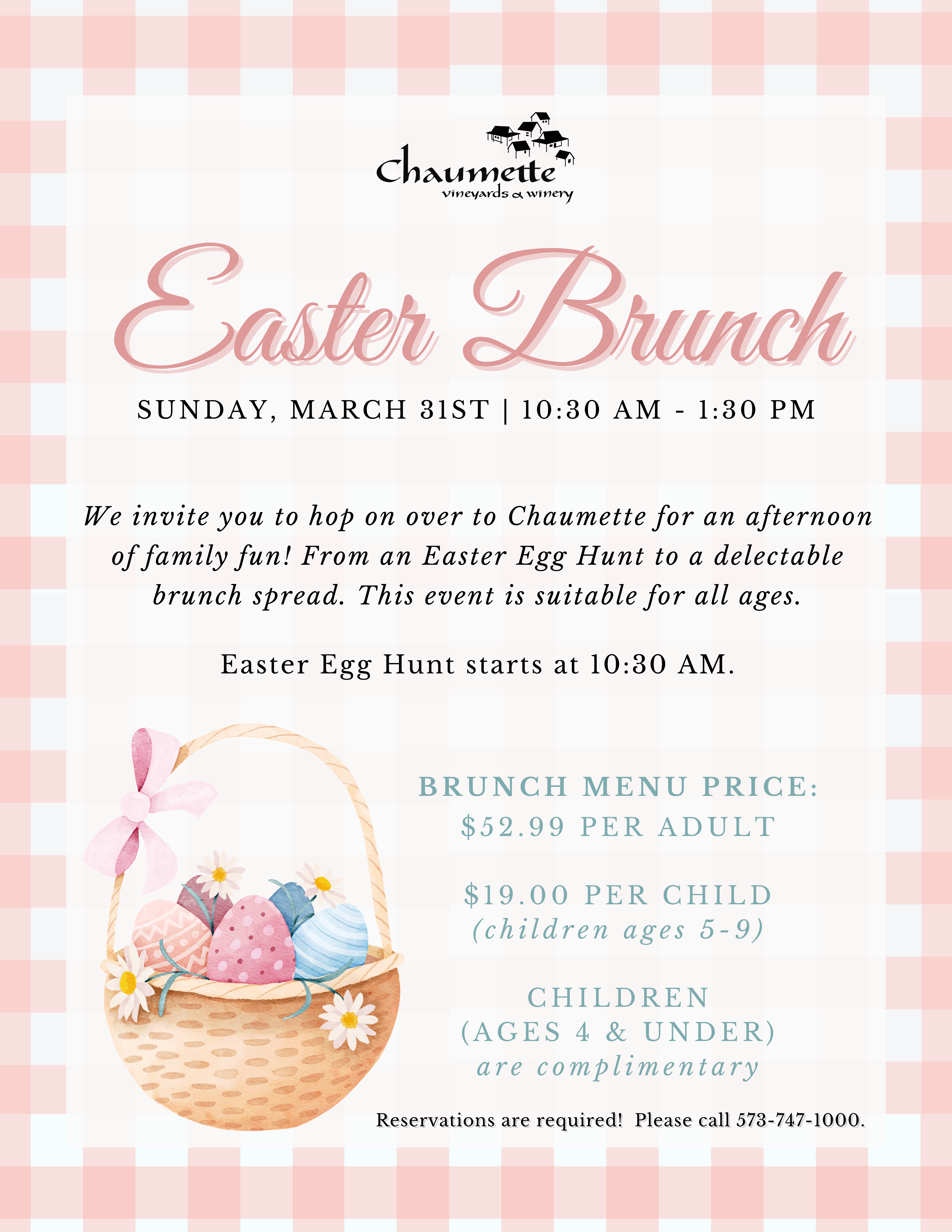 2024 Easter Brunch at Chaumette
